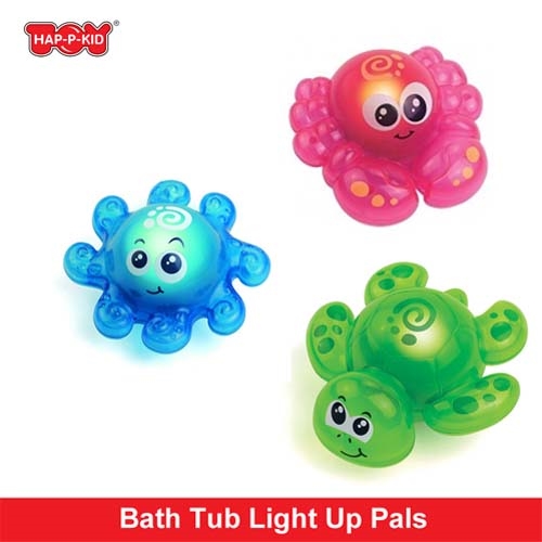 Hap-P-Kid Little Learner Bath Tub Light Up Pals - Octopus/ Crab/ Turtle